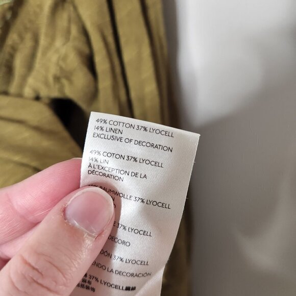 FREE PEOPLE Hand Me Down Crop Moss Green - Picture 6 of 7